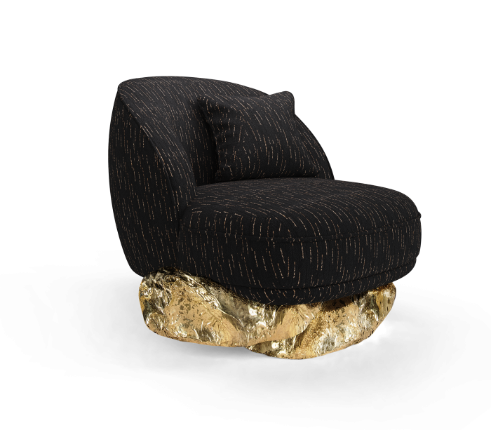 ANGRA BLACK ARMCHAIR - Image 1