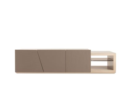 LANGHAM LEATHER LOW CABINET